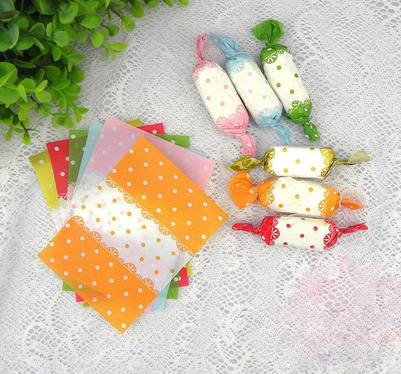 Penta Angel Candy Wrappers 400Pcs Twisting Wax Caramel Paper Sweets Lolly Baking Nougats Wrapping Paper for Homemade Wedding Birthday Christmas Chocolate Candy Packaging (Dot) - Image 5